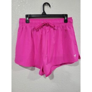 Roxy Womens Hot Pink Shorts Elastic Waist Drawstring Size Large #10